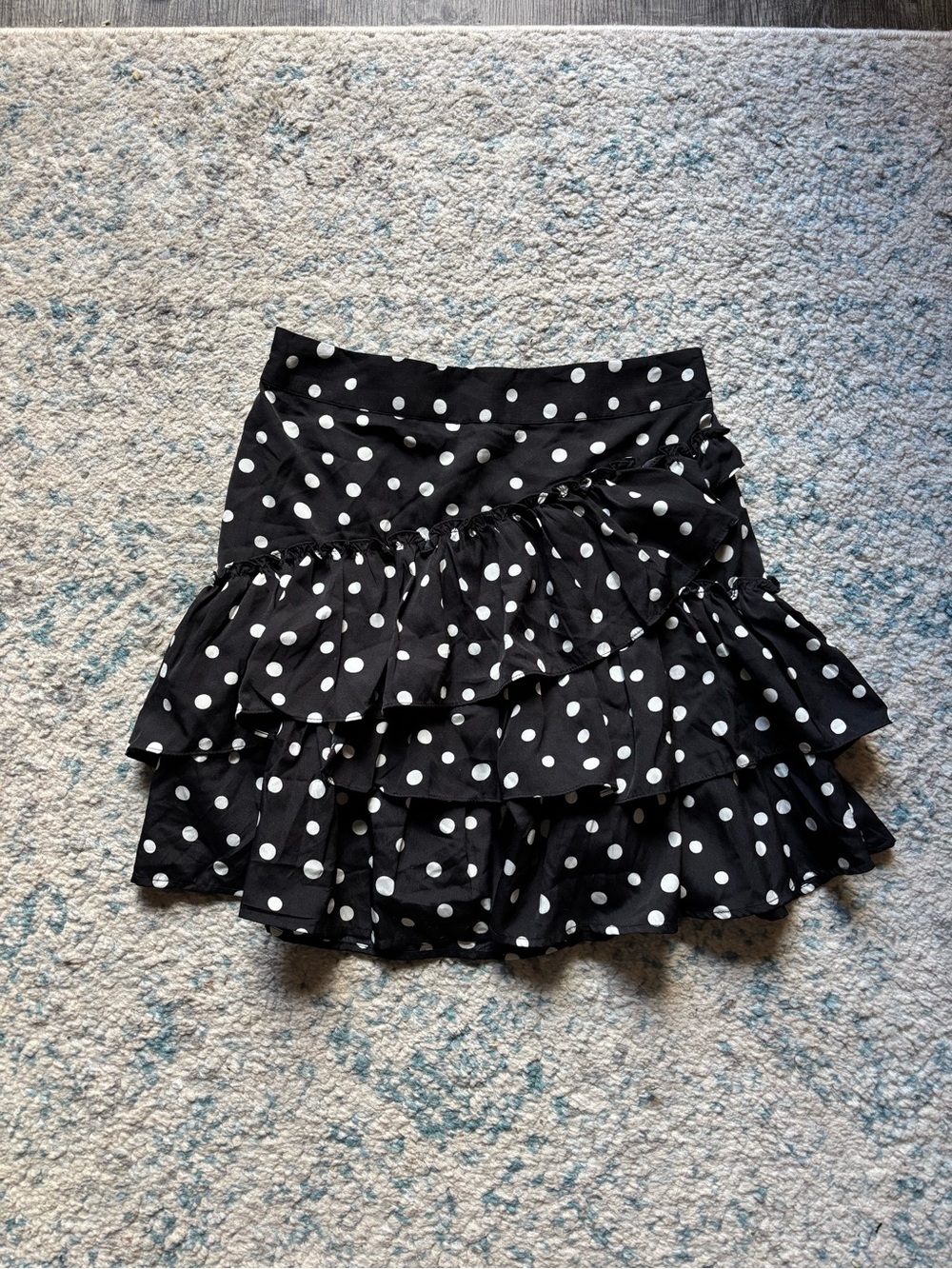 Vero Moda Polka Dot Ruffle Mini Skirt